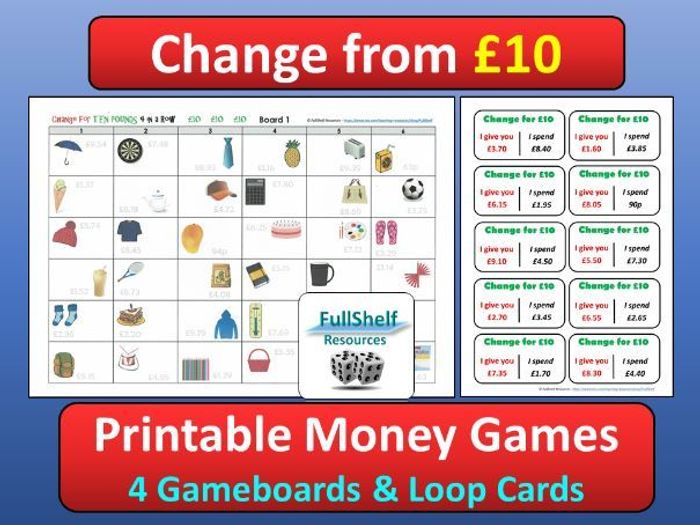 £10 Income Video games photograph about Printable Money Games titled £10 Income Game titles